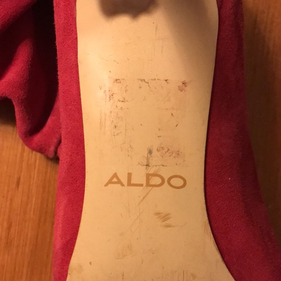 Aldo Red suede ankle booties size 7 - Picture 3 of 3